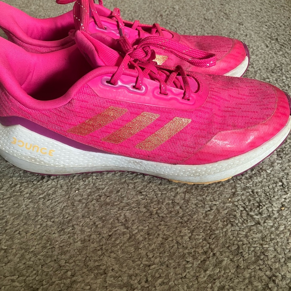 Adidas Pink and Gold Sneakers Bounce